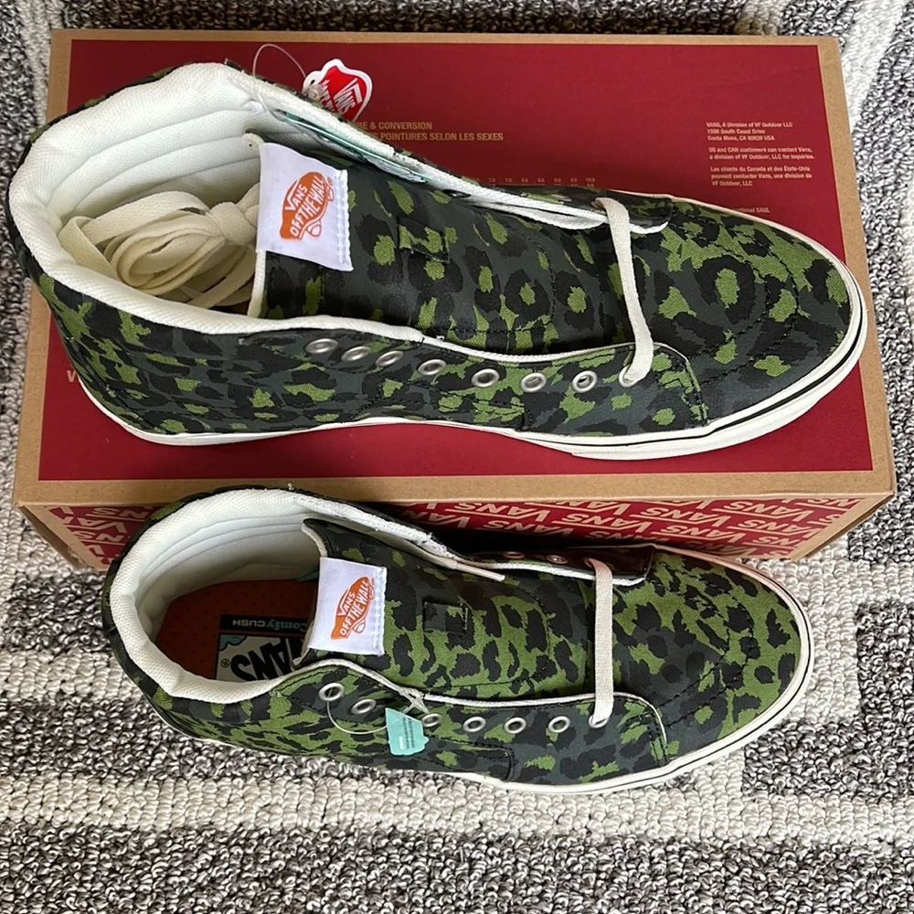 Vans Comfycush Sk8-Hi Leopard Cactus / Scarab MENS - Picture 3 of 16